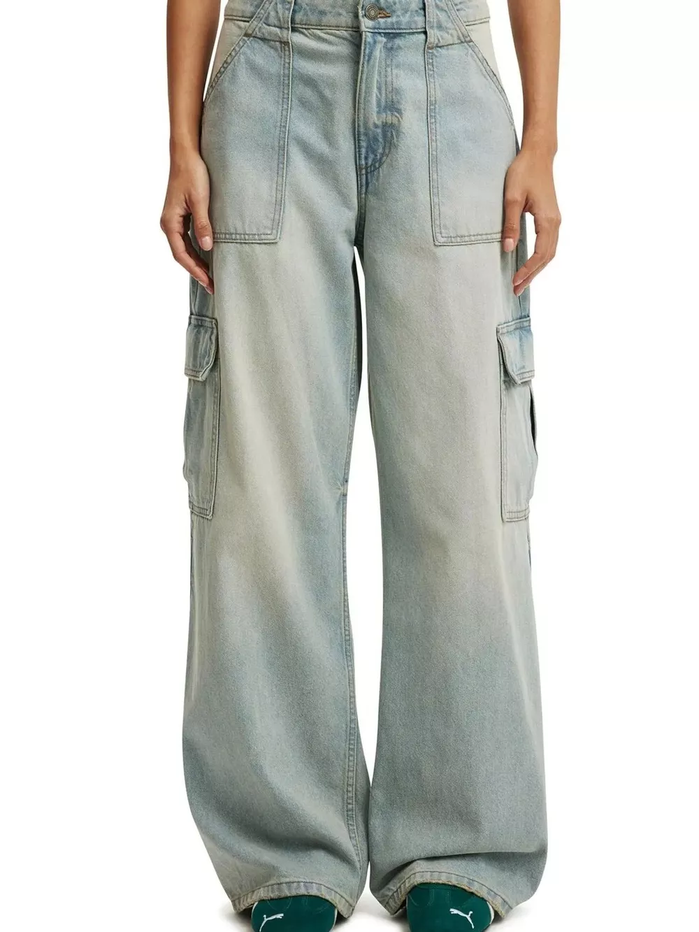 Wide Leg Cargo Jeans, image 9