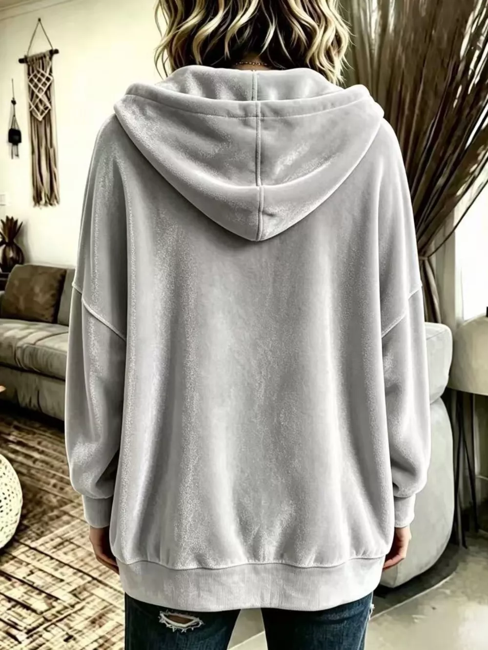 Full Size Casual Button-Down Hooded Outerwear Plus Size, image 16