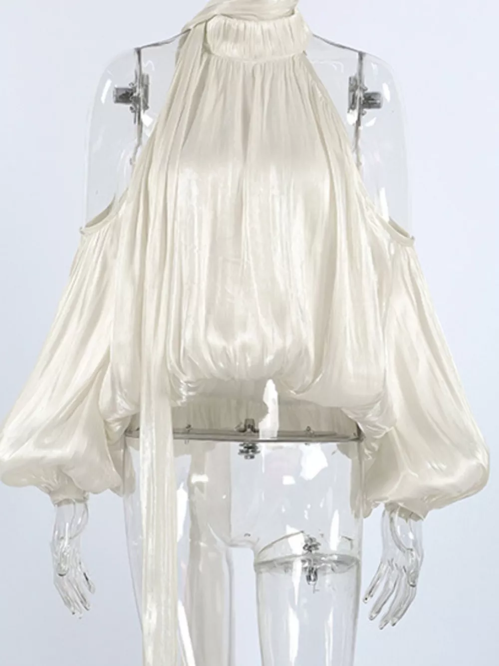 Cold Shoulder Long Sleeve Blouse, image 4