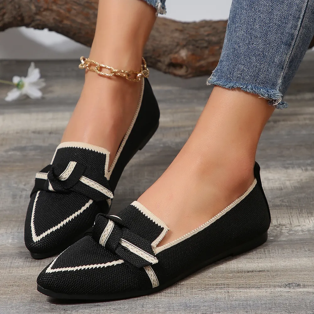 Point Toe Mesh Flat Slip-Ons, image 5