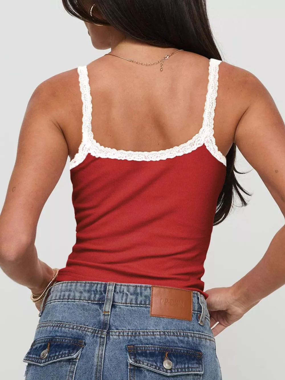 Lace Detail Contrast Trim Cami, image 15