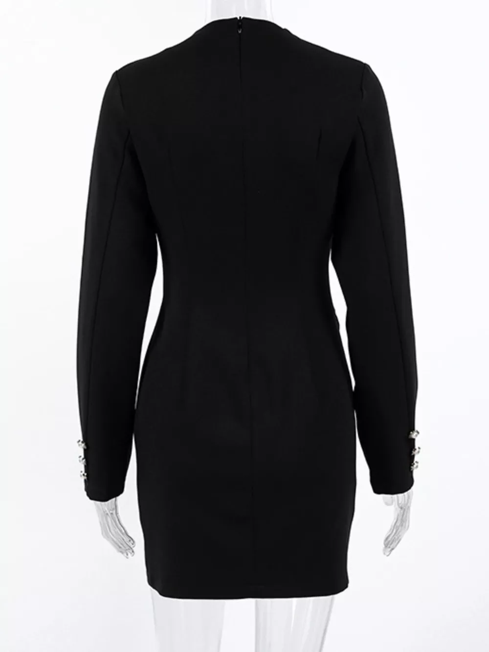 Ruched Surplice Long Sleeve Dress, image 6