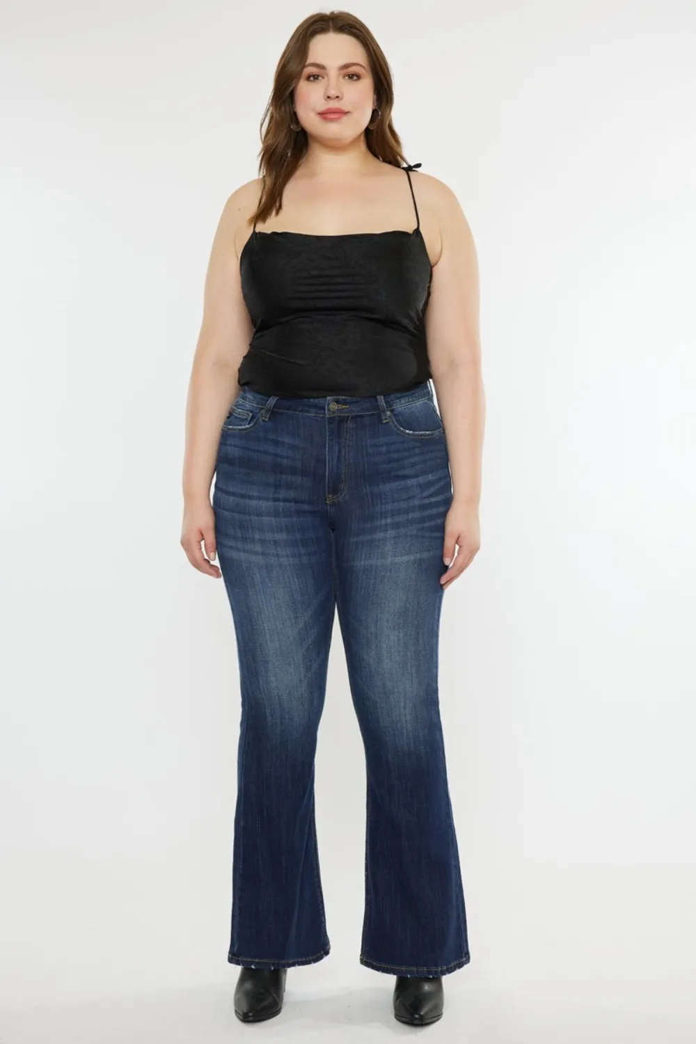 Full Size Mid Rise Slim Flare Jeans, image 4