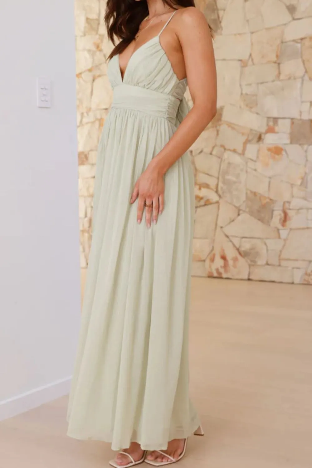 Ruched V-Neck Cami Dress, image 8