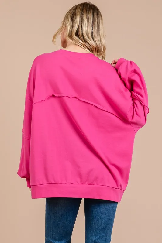 Ces Femme Exposed Seam Long Sleeve Sweatshirt, image 3