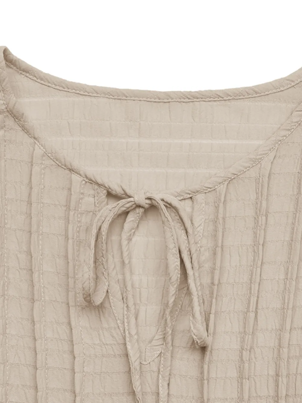 Ruffled Tie Neck Cap Sleeve Dress, image 2
