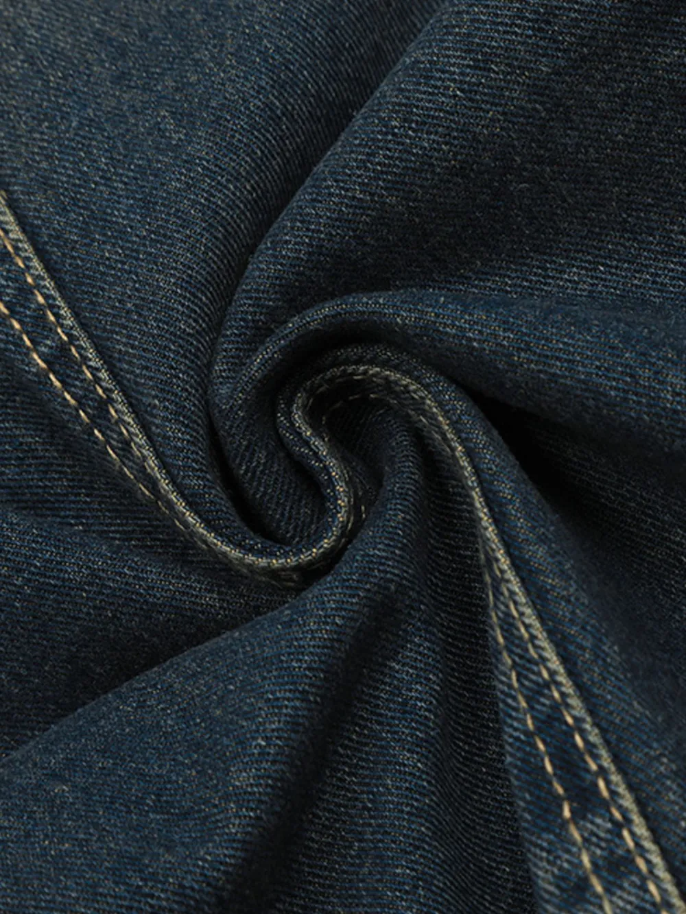 Men's Vintage Wash Wide Leg Relaxed Fit Jeans, image 9