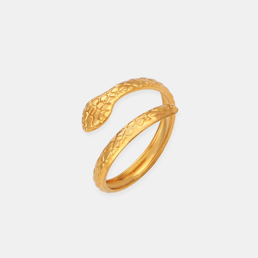 Titanium Steel Snake Shape Bypass Ring, image 5