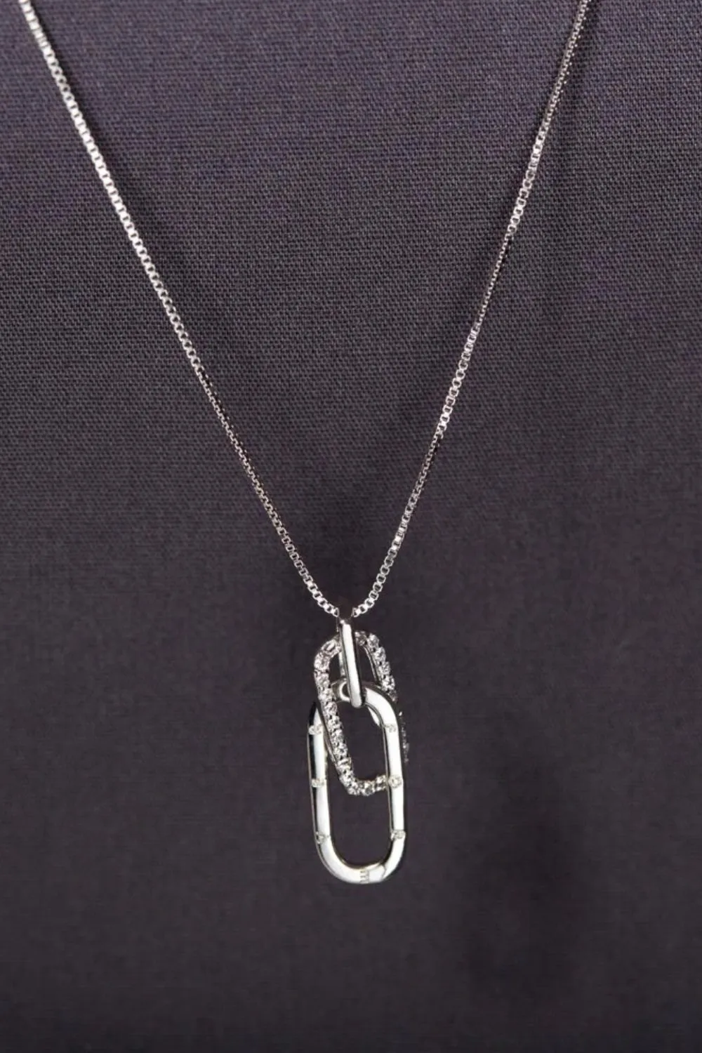 925 Sterling Silver Inland Zircon Necklace, image 3