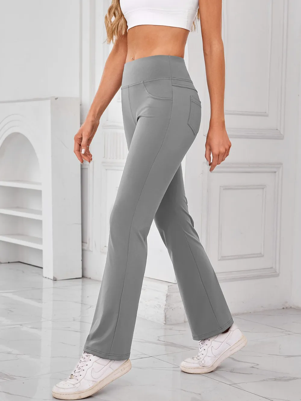 High Waist Active Pants with Pockets, image 11