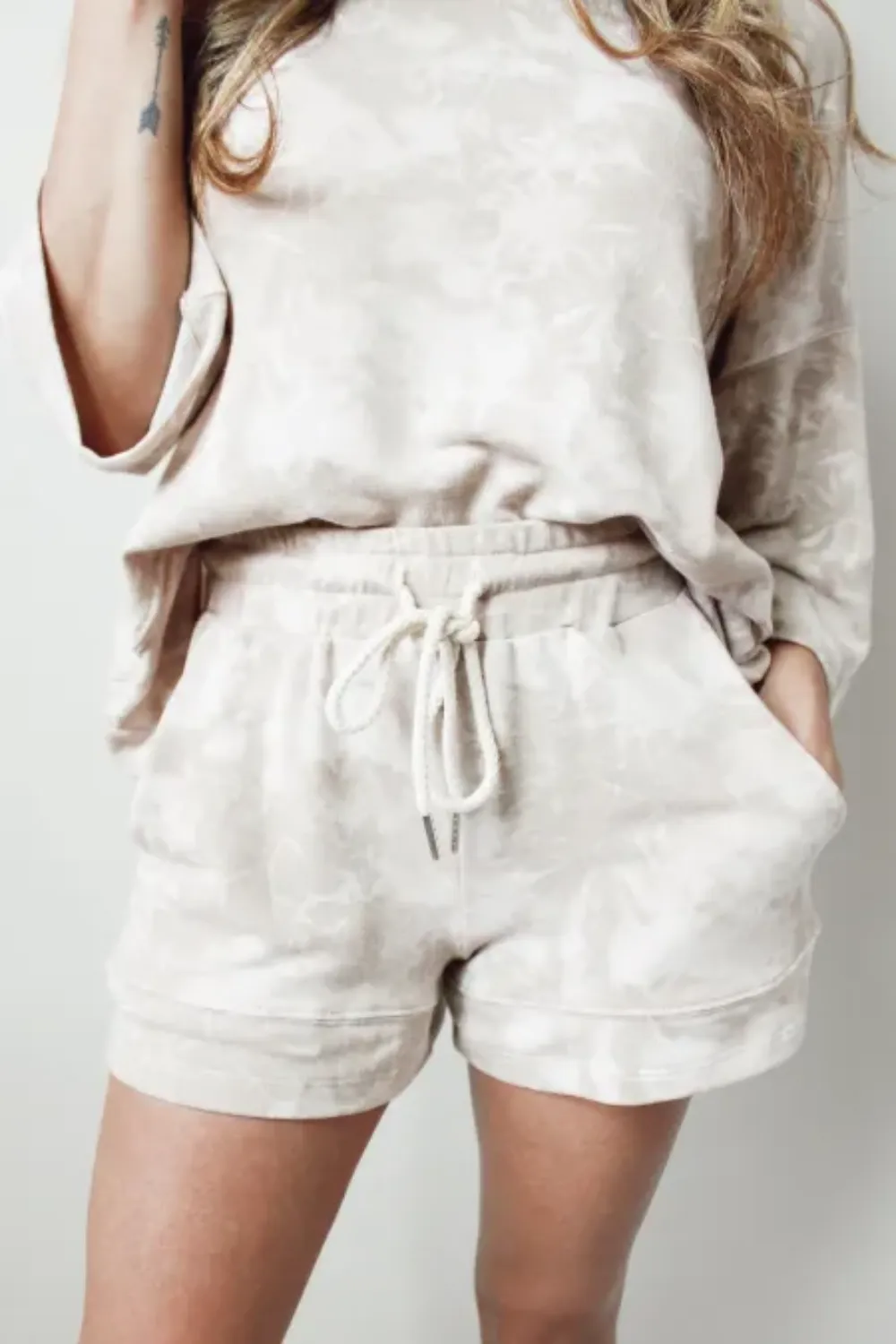 Relaxed Fit Tie-Dye Top and Shorts Set, image 2