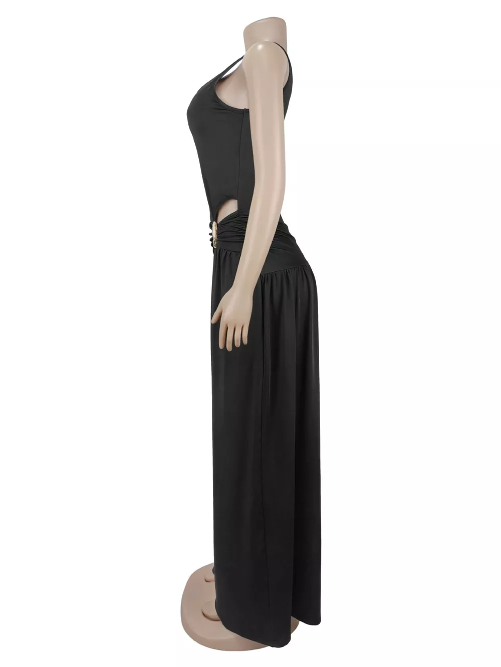 Cutout Detail Sleeveless Wide-Leg Jumpsuit, image 8