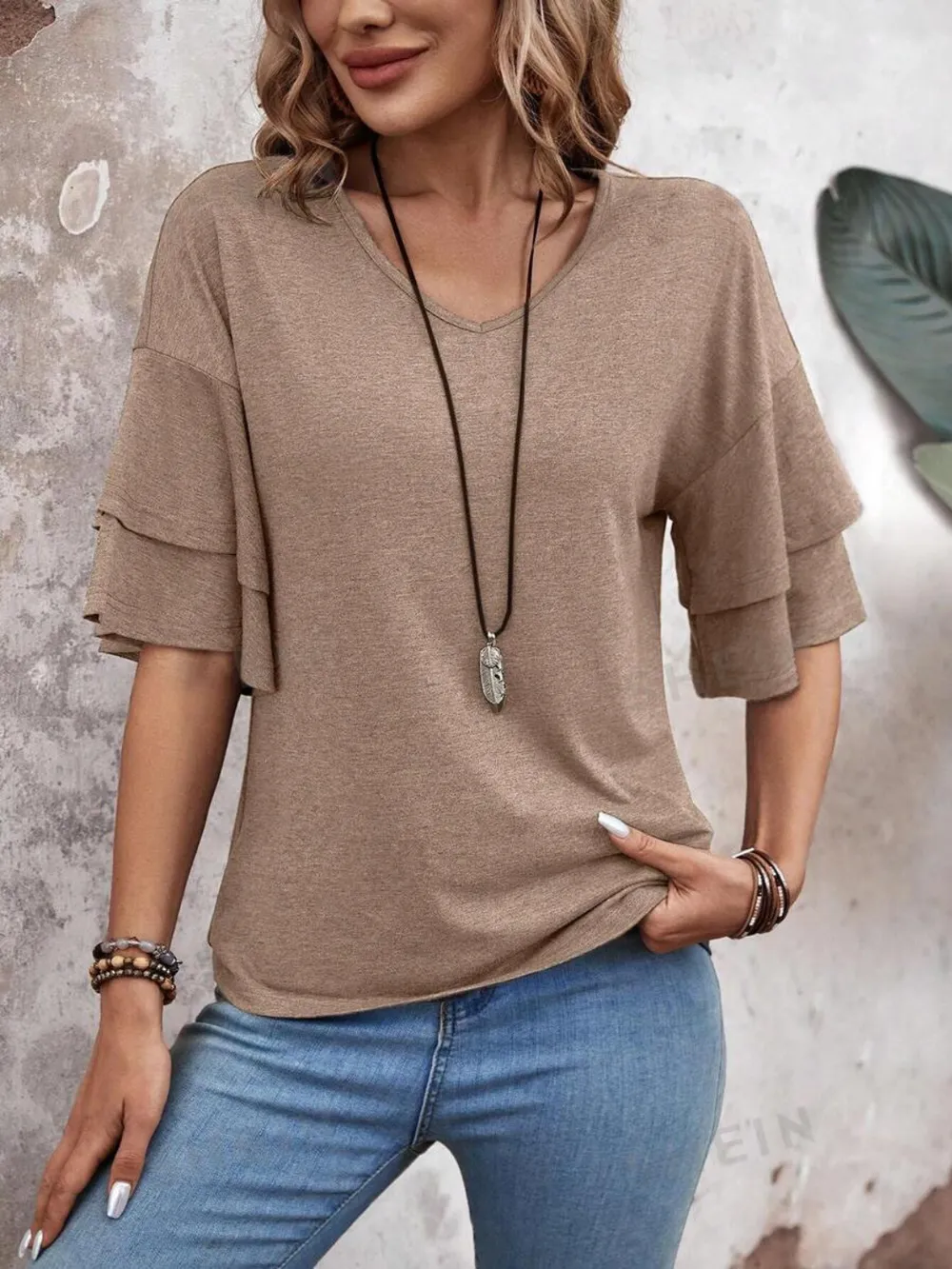 V-Neck Half Sleeve Blouse, image 13