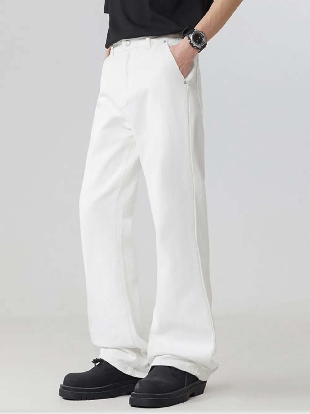 Men's Full Size Round Neck Short Sleeve Jeans Plus Size, image 5
