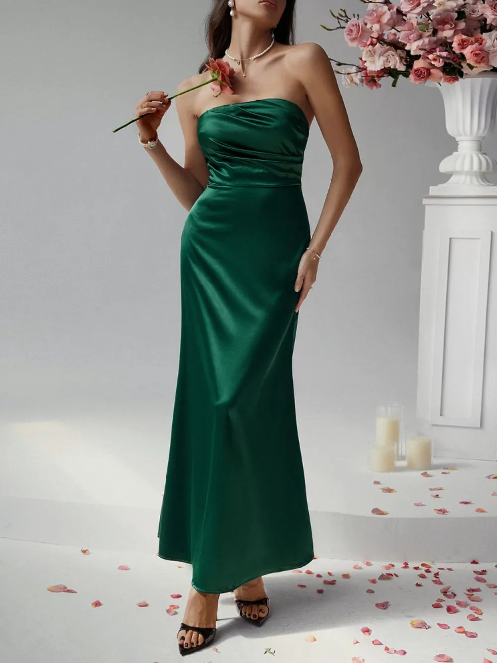 Ruched Tube Maxi Dress, image 14