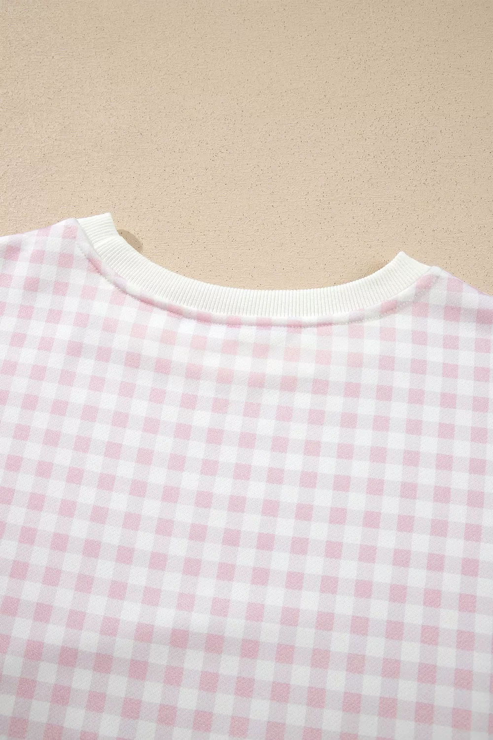 Gingham Long Sleeve Sweatshirt and Shorts Set, image 11