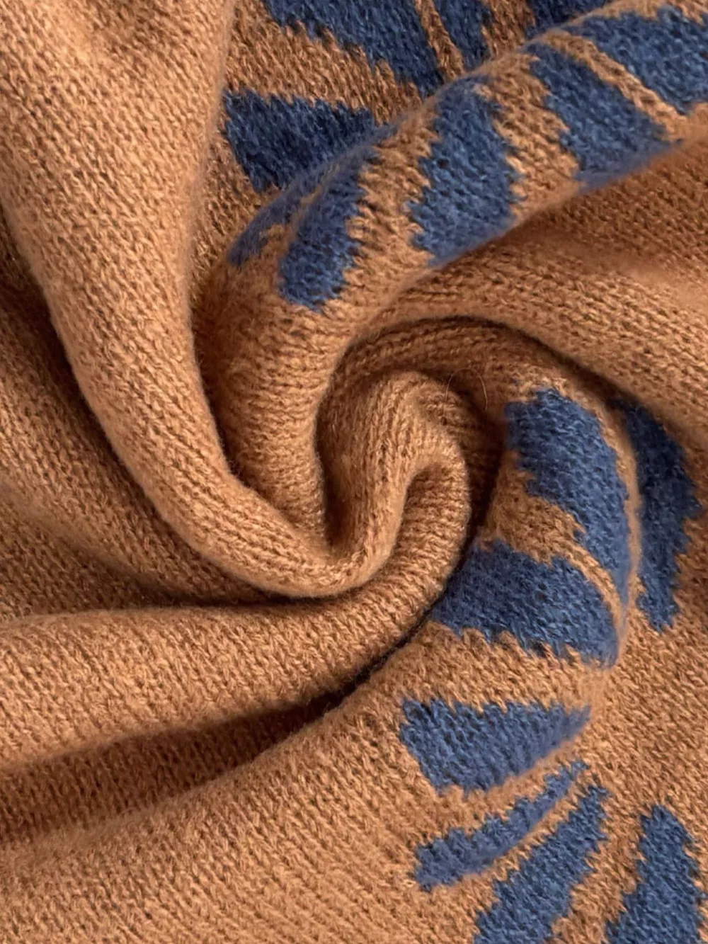 Flower Mock Neck Raglan Sleeve Sweater, image 6