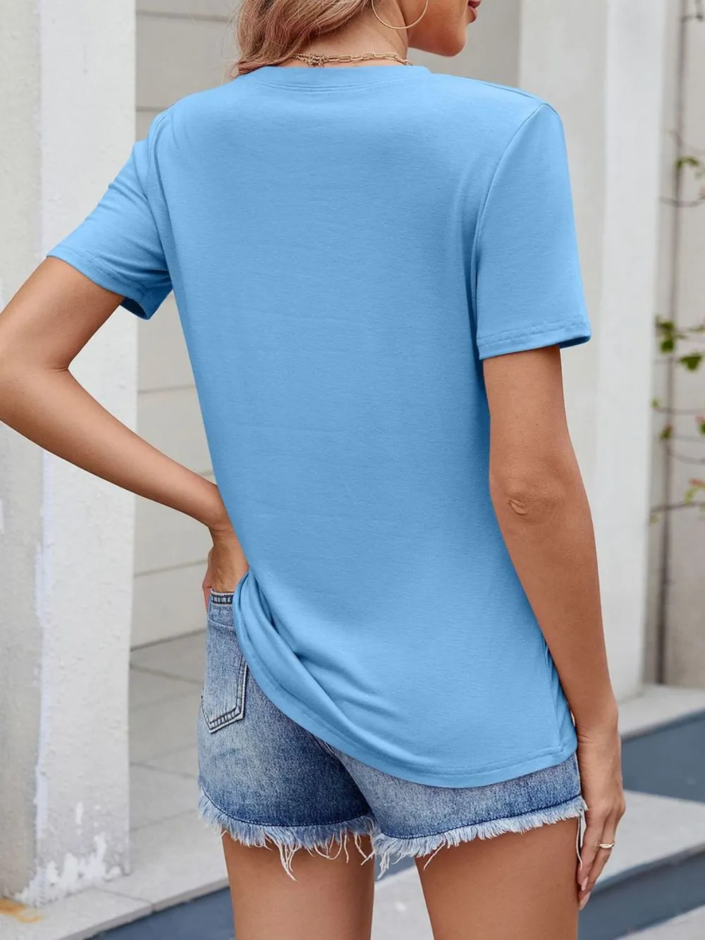 Round Neck Short Sleeve T-Shirt, image 21
