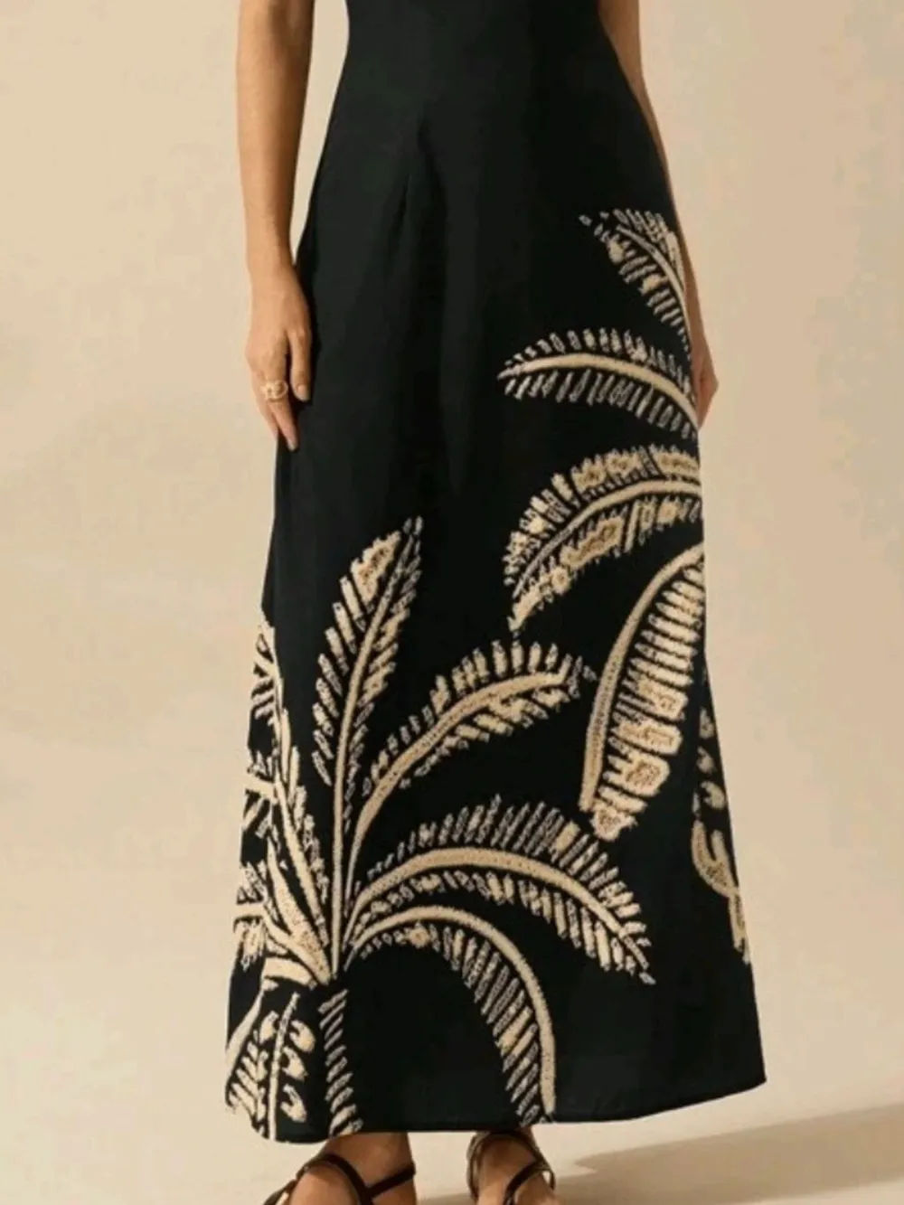 Printed Sleeveless Maxi Dress, image 5