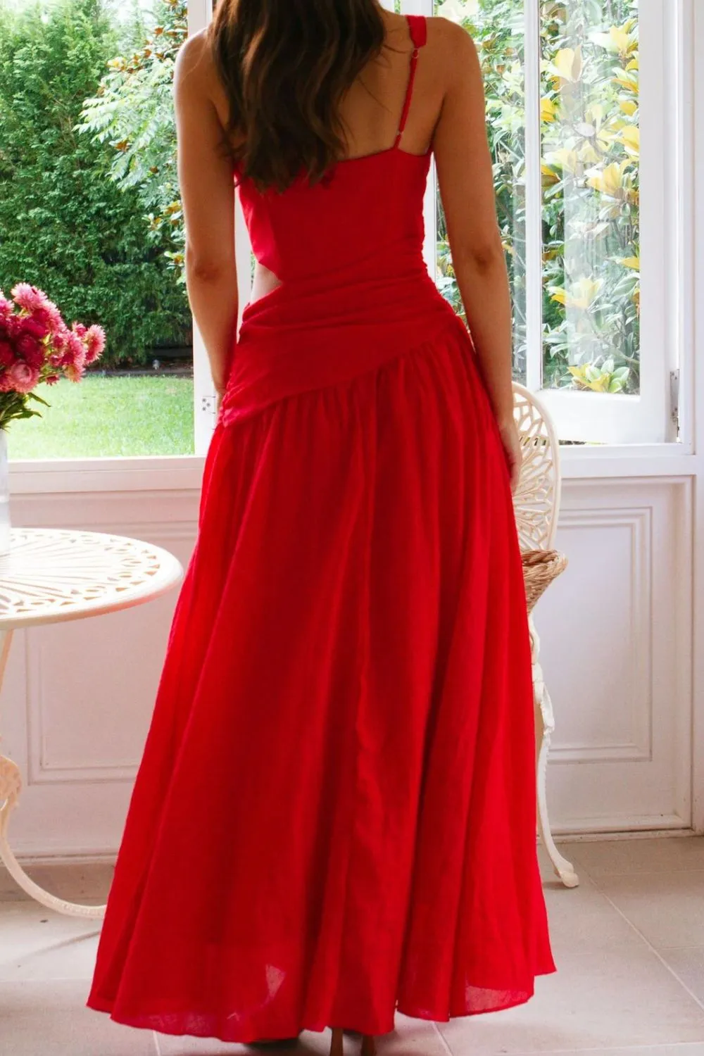 Cutout Back V-Neck Dress, image 7