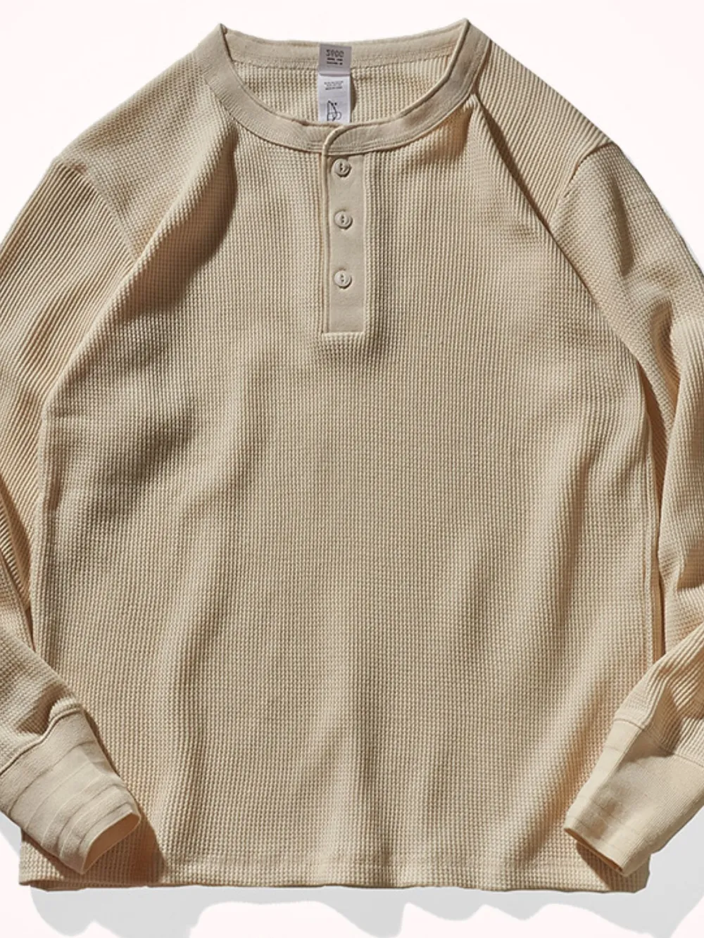 Men's Plus Size Button Detail Long Sleeve T-Shirt