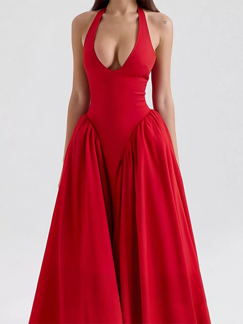 Halter Neck Midi Dress with Pockets, image 8