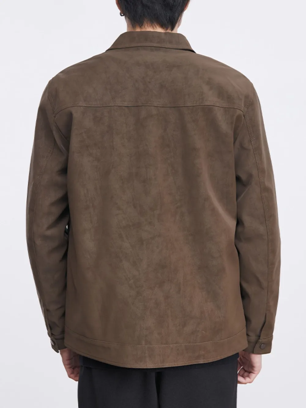 Men's Plus Size Button Up Long Sleeve Jacket, image 3