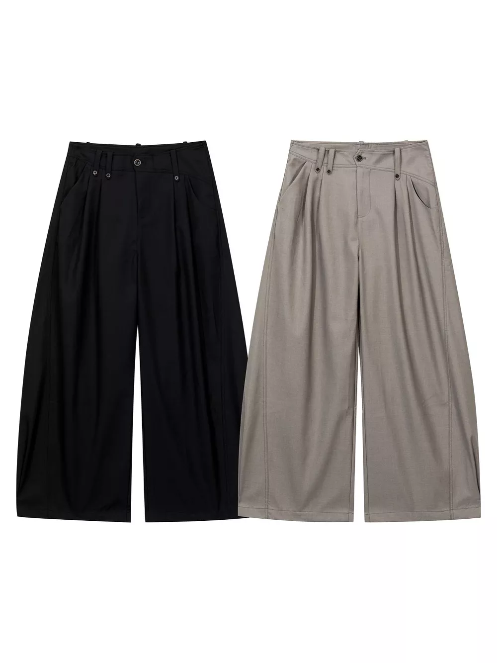 Men's High-Waisted Wide-Leg Pleated Casual Pants, image 20