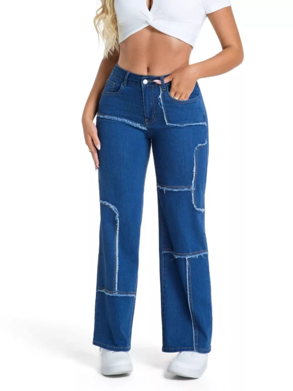 Frayed Edge Straight Leg Jeans, image 13