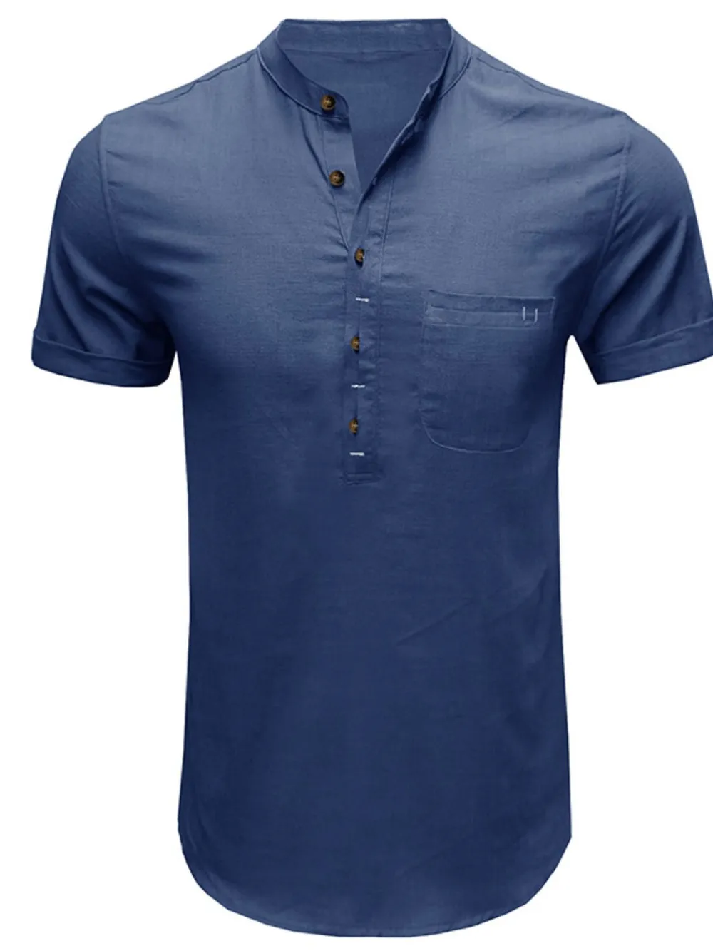 Men's Button Detail Short Sleeve Polo, image 4
