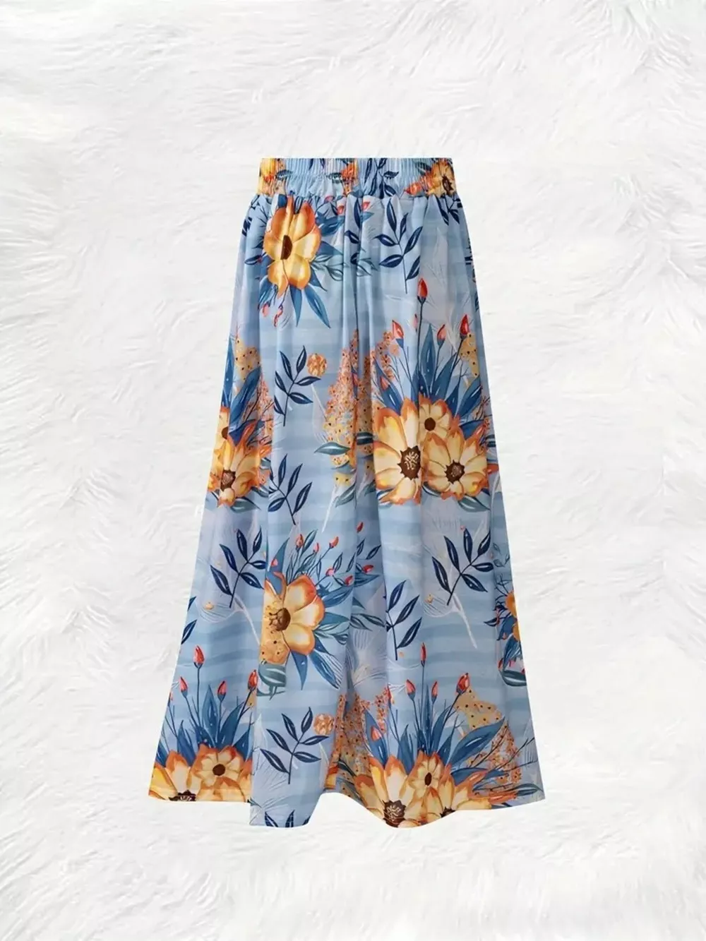 Printed Elastic Waist Skirt, image 12