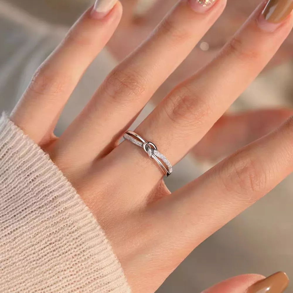 925 Sterling Silver Knot Ring, image 5