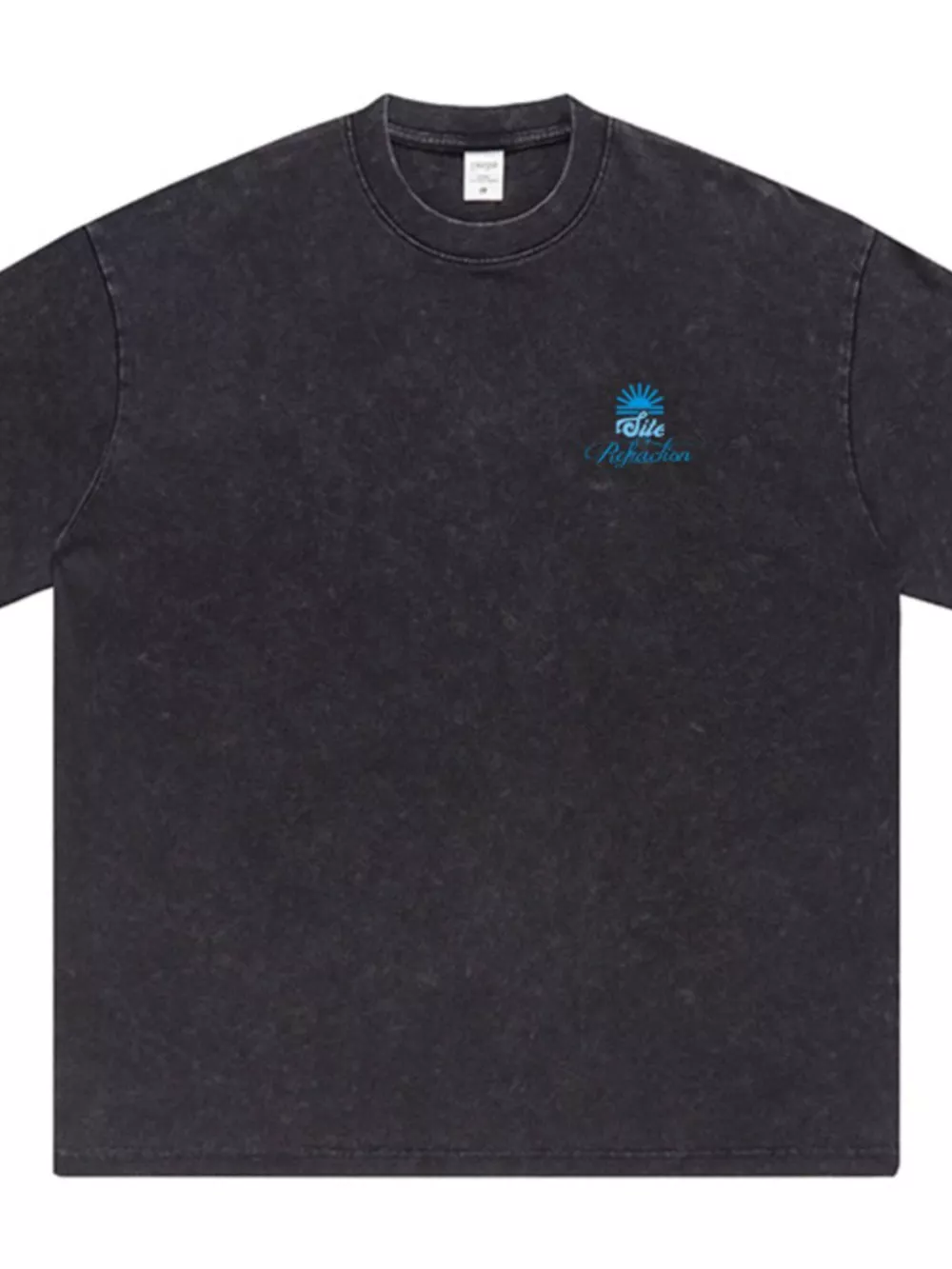 Men's Vintage Wash Round Neck Oversized T-Shirt, image 3