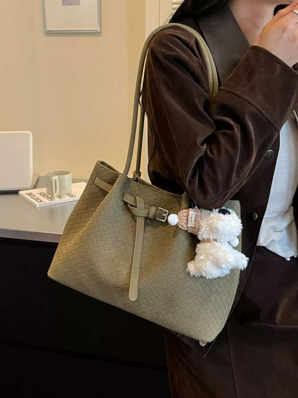 Woven Texture Shoulder Bag, image 3