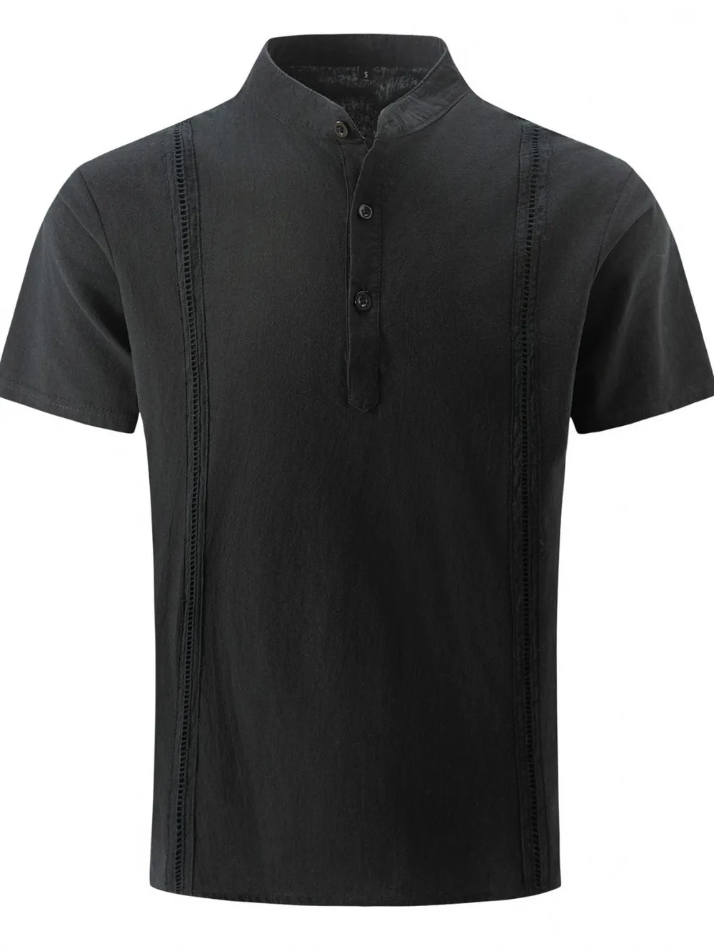 Men's Full Size Button Detail Short Sleeve Shirt Plus Size