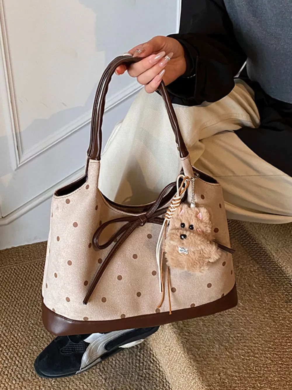 Polka Dot Bow Shoulder Bag, image 2