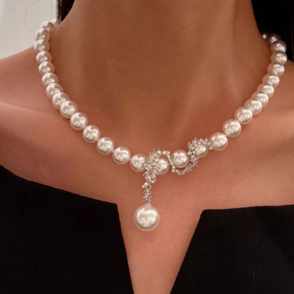 Zircon Pearl Necklace, image 2