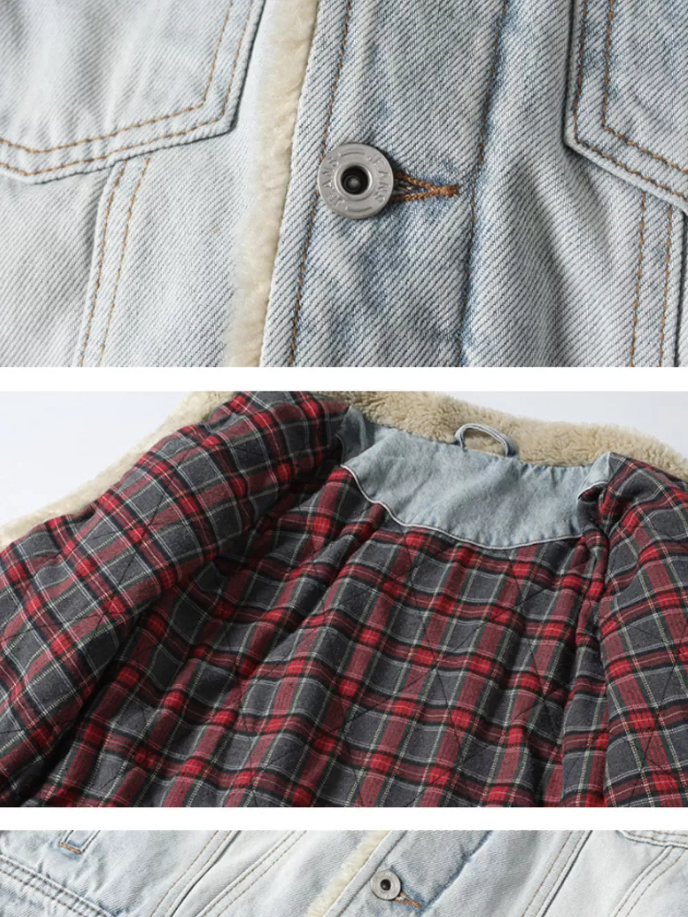 Sherpa-Lined Denim Jacket, image 7