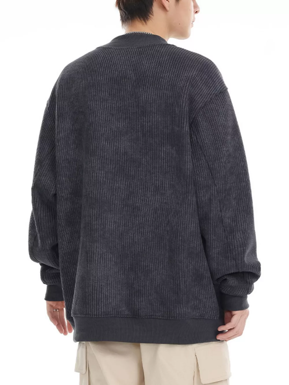 Men's Plus Size Round Neck Long Sleeve Sweatshirt, image 4