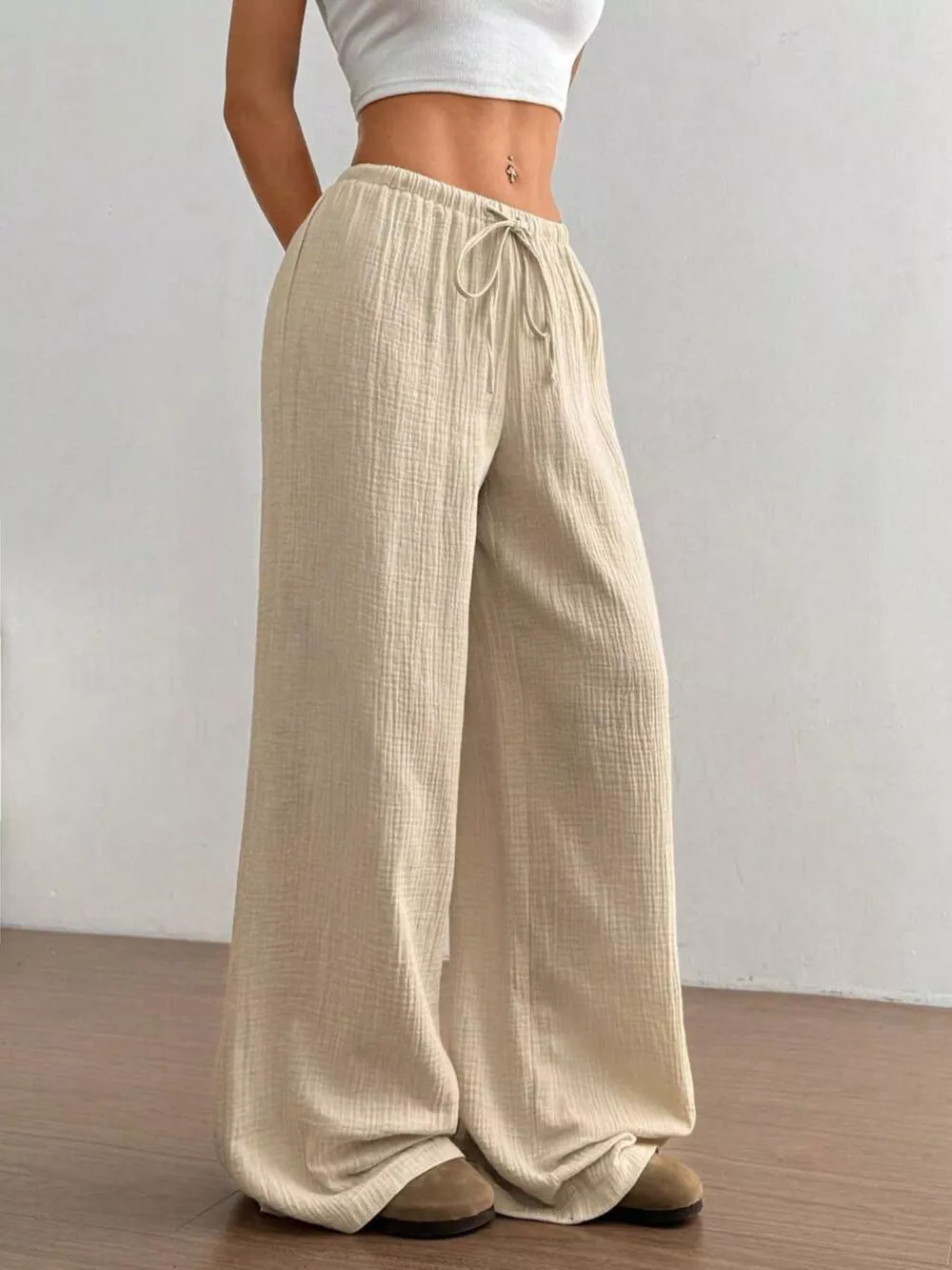 Wide-Leg Drawstring Pants, image 25