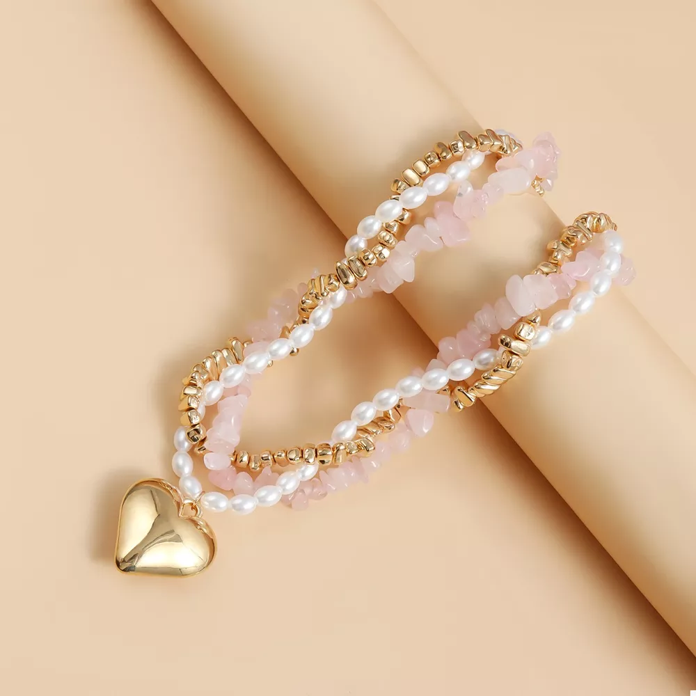 Three-Layered Heart Pendant Necklace, image 7