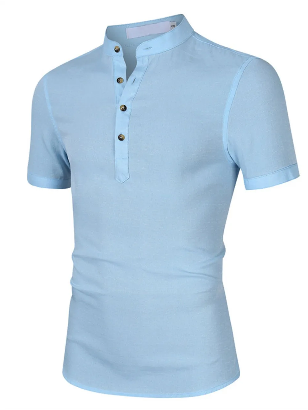 Men's Collar Neck Short Sleeve Polo Shirt, image 3
