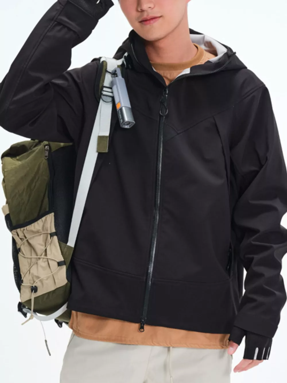 Men's Full Size Zip Up Long Sleeve Hooded Jacket Plus Size, image 8