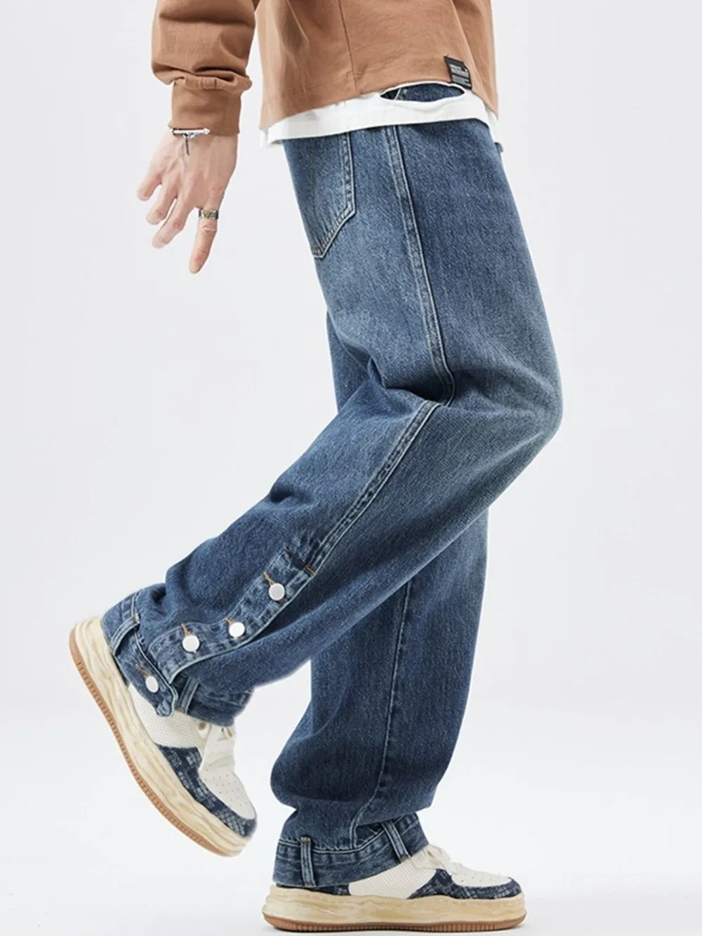 Men's Full Size Wide Leg Relaxed Fit Jeans Plus size, image 5