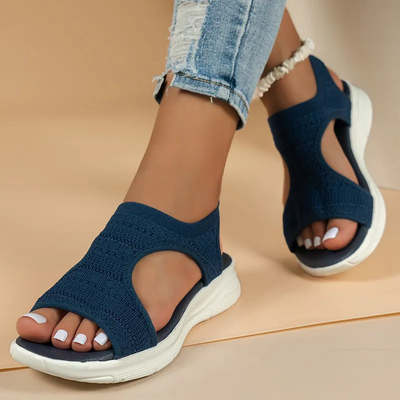 Peep Toe Solid Color Sandals, image 4