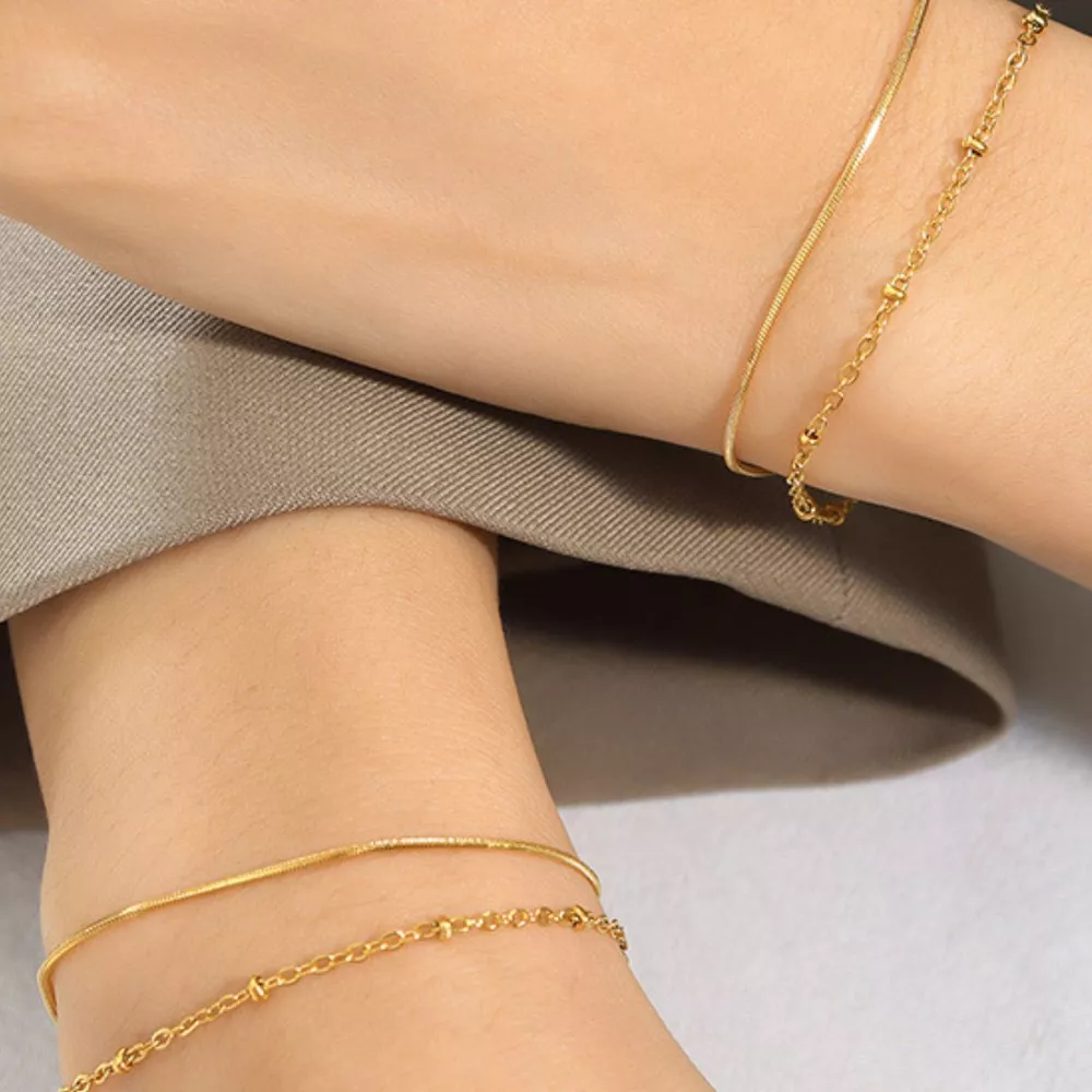 Titanium Steel Double Layered Bracelet, image 5