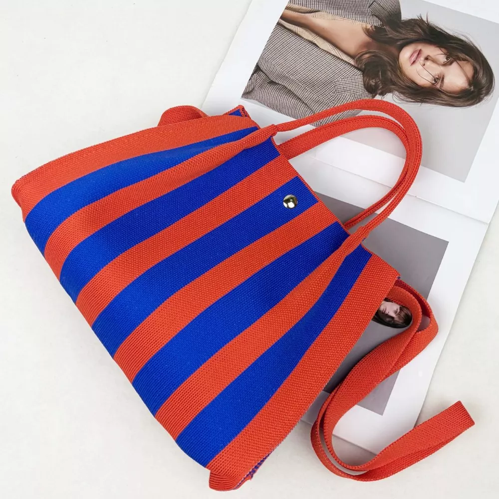 Striped Adjustable Strap Crossbody Bag, image 5