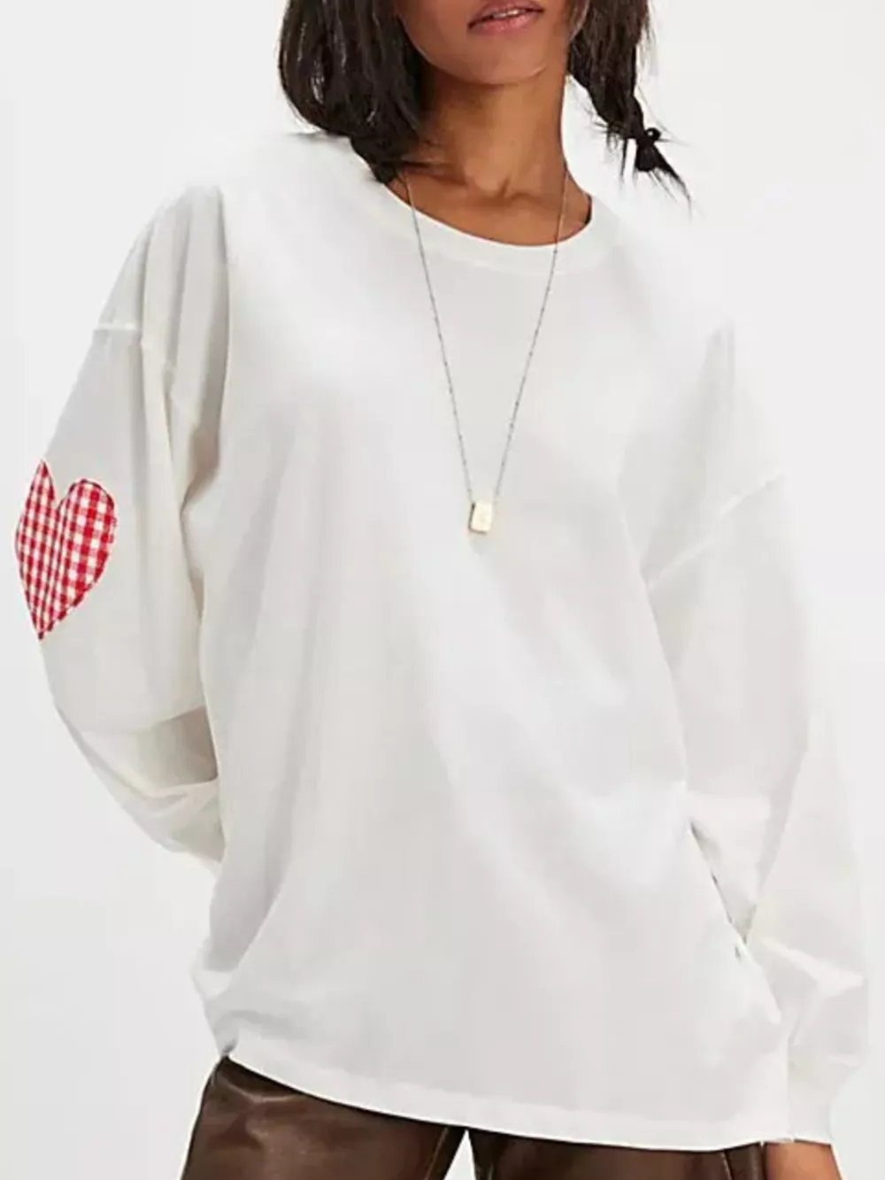 Heart Patch Long Sleeve Sweatshirt, image 10