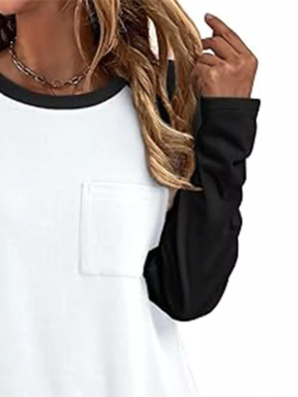 Round Neck Raglan Sleeve T-Shirt with Pocket, image 5