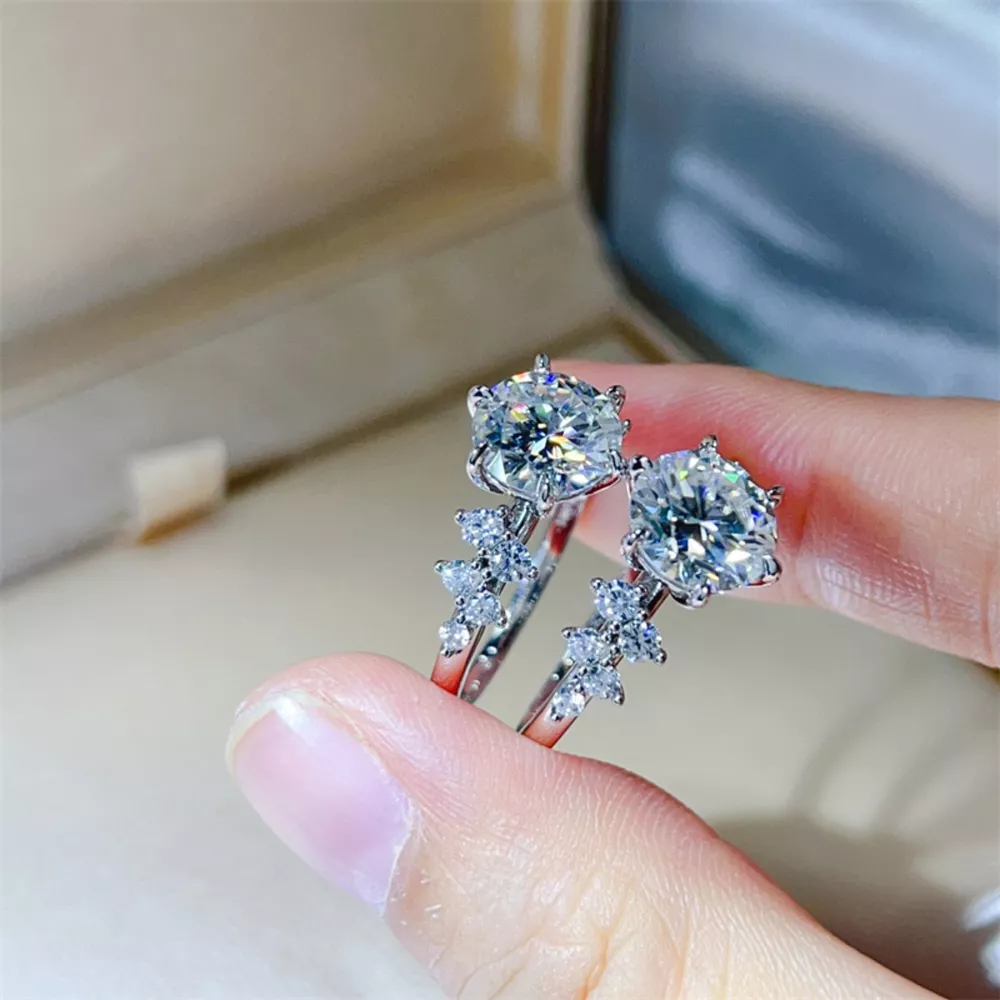 3 Carat Moissanite 925 Sterling Silver Ring, image 5